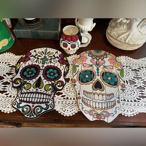 Colorful Sugar Skull Decor Set